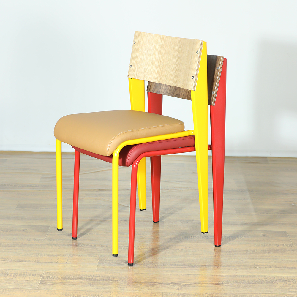 yellow red chair